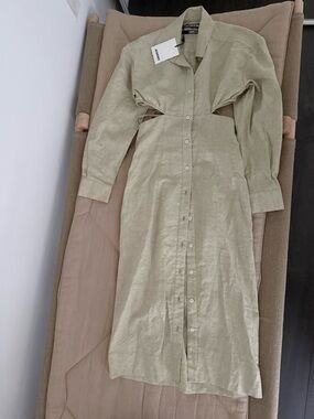 Jacquemus La Robe Cavaou Midi Dress in Light Green